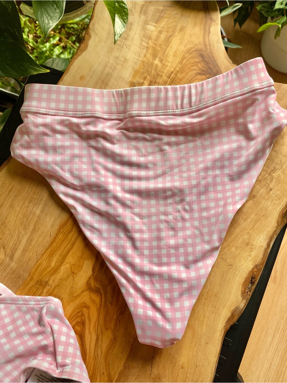 ellesse Pink Gingham Bikini Set Swimsuit - Picture 5 of 9